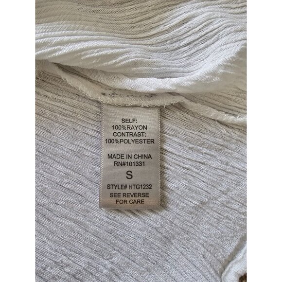 CHARLOTTE RUSSE White Cold Shoulder Strap Blouse S top - Picture 16 of 16